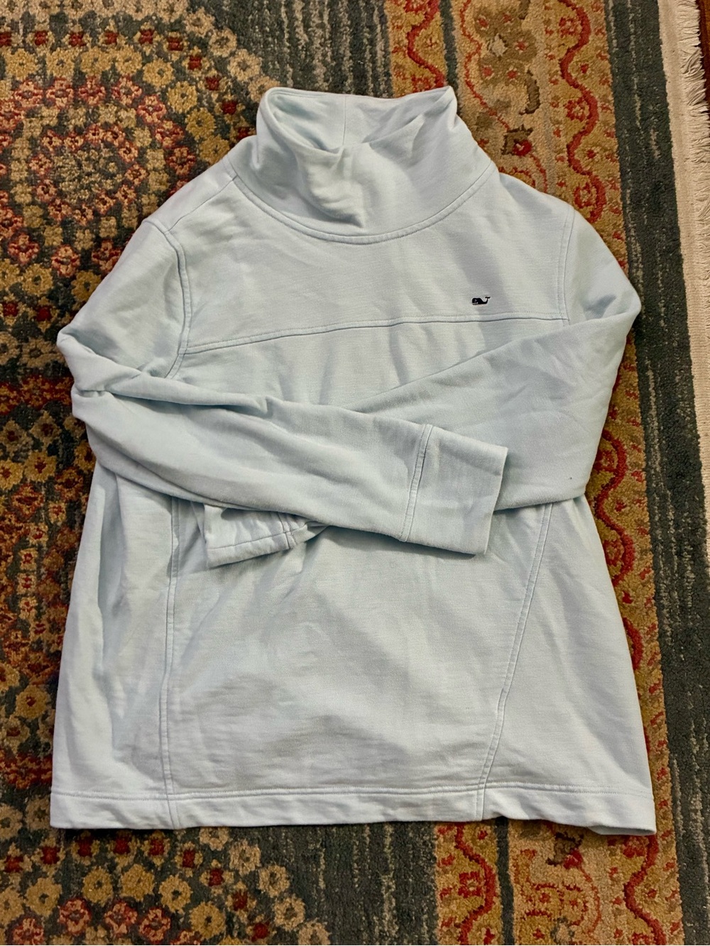 Vineyard Vines Pale Blue Turtleneck Pullover